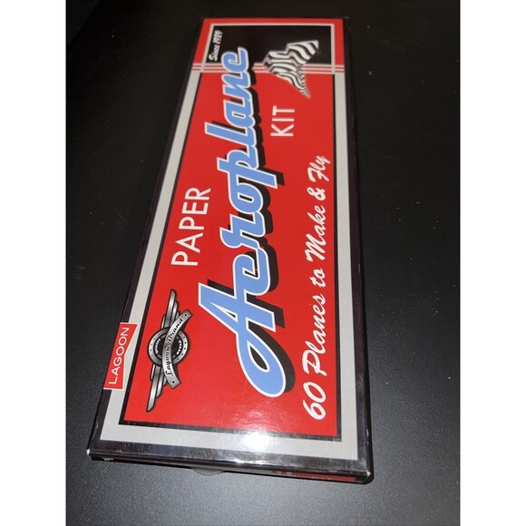 Lagoon Games Paper Aeroplane Kit 60 Airplane Planes to Make & Fly New Open Box - Picture 1 of 4